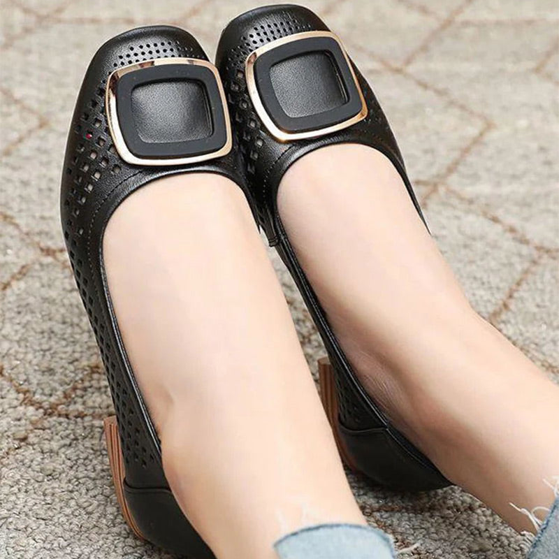 VivaJolie I Chaussures habillées en cuir avec soutien orthopédique