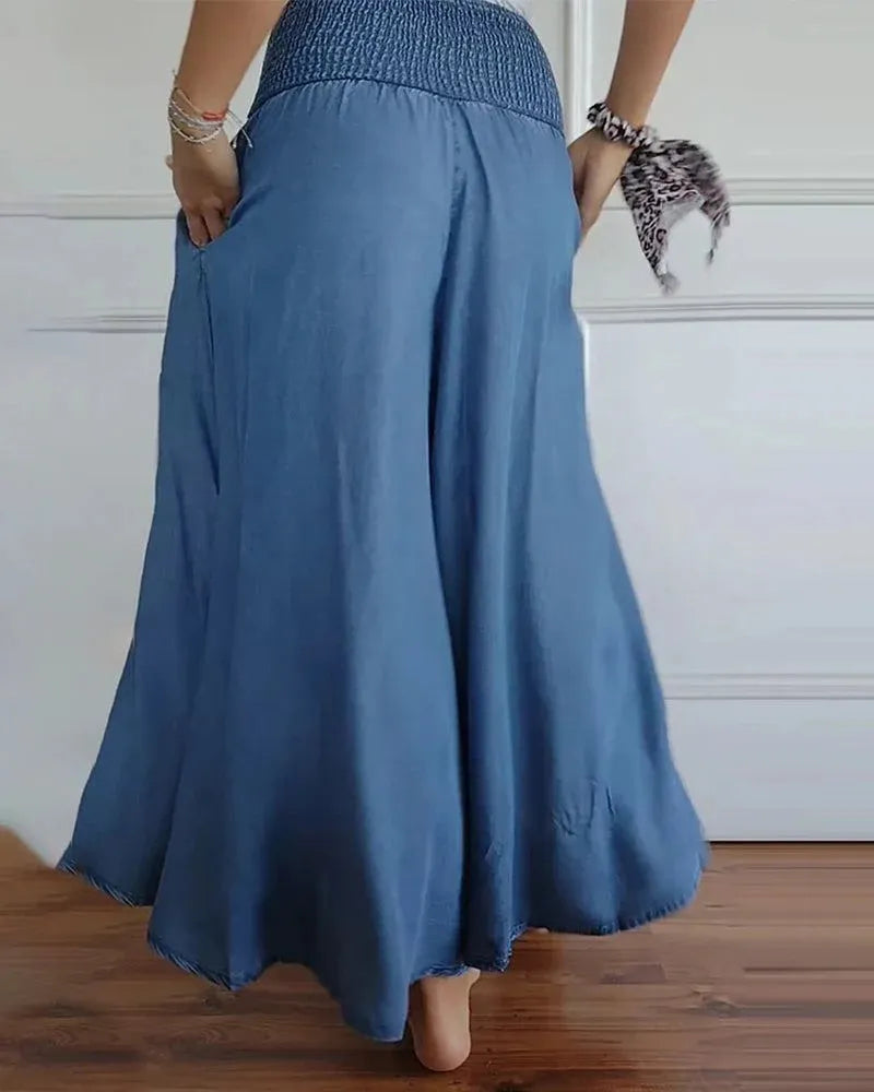 Sylvia | Pantalon Large Taille Haute Ultra Confortable