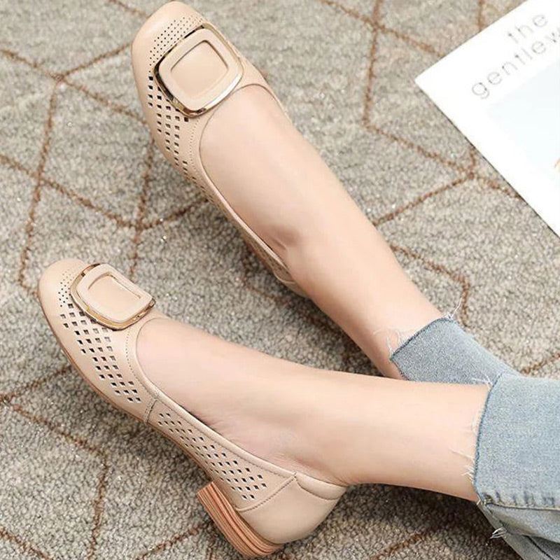 VivaJolie I Chaussures habillées en cuir avec soutien orthopédique