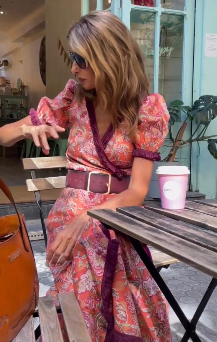 VivaJolie | Robe maxi rose élégante à manches courtes