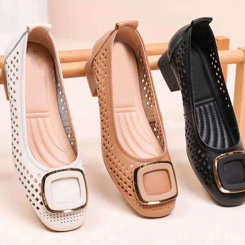 VivaJolie I Chaussures habillées en cuir avec soutien orthopédique