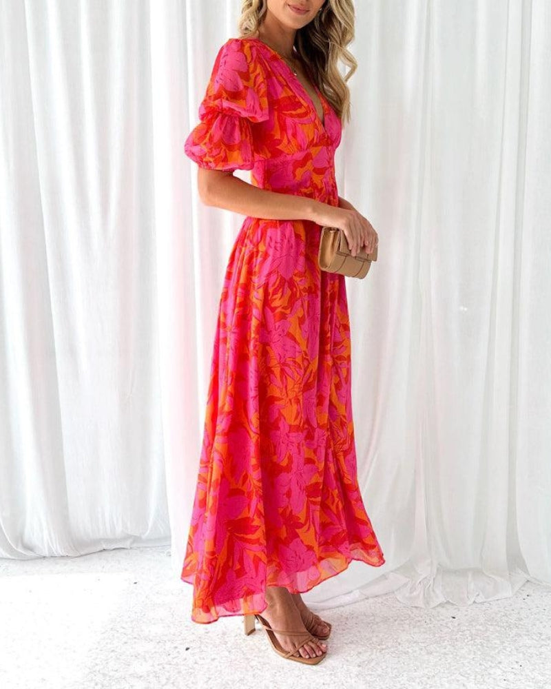 VivaJolie | Derana | Robe Maxi Rouge Rose