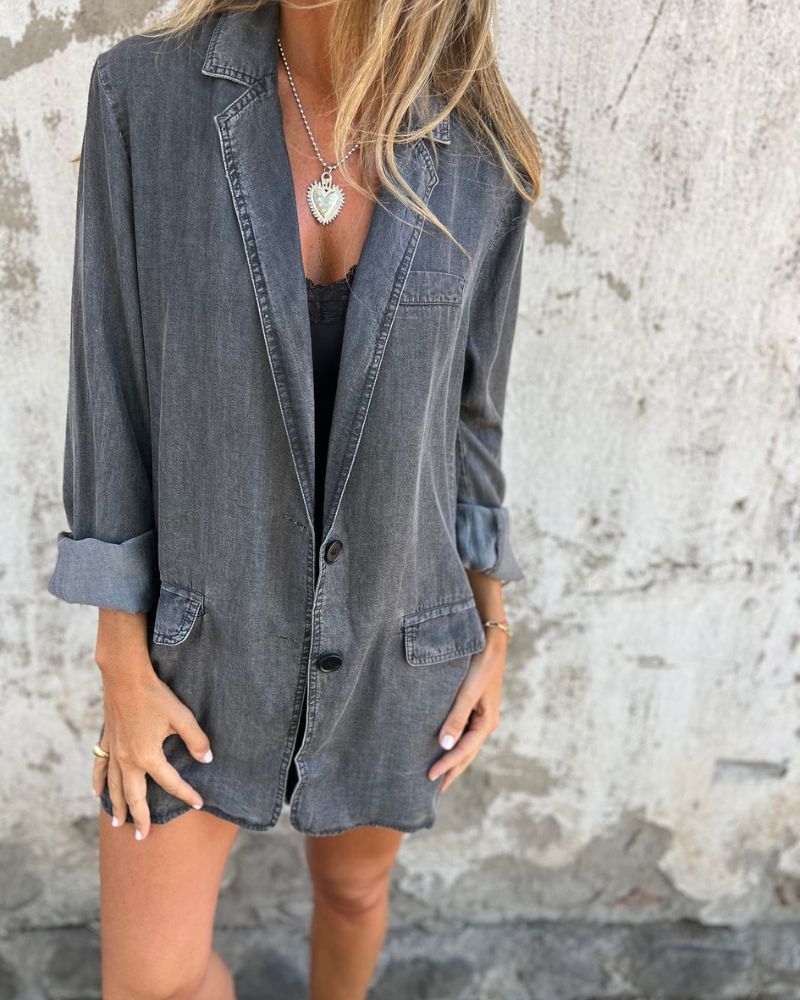 Mireia - Blazer En Denim Décontracté