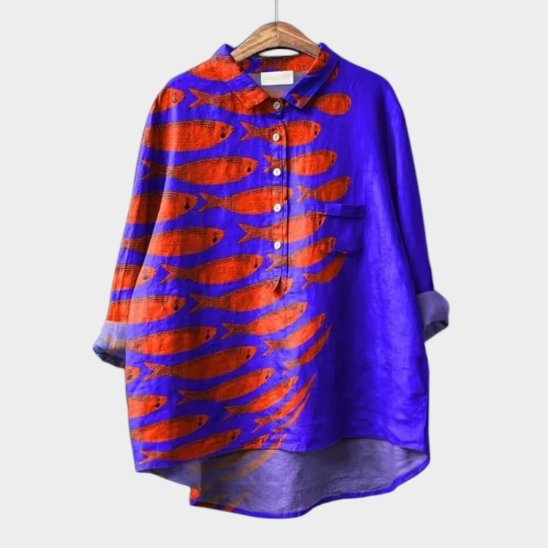 LUCIANA | Blusa Oversize con Gatti Stilizzati e Comfort Unico per Ogni Giornata