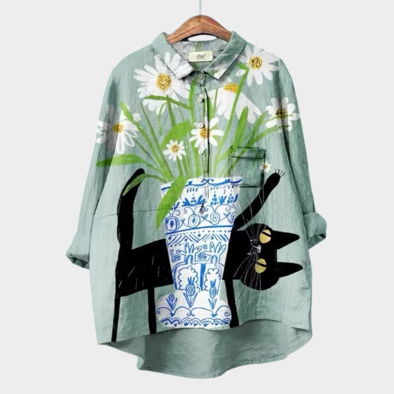 ELISABETTA | Blusa Oversize Floreale con Comfort Avvolgente per Giornate Spensierate