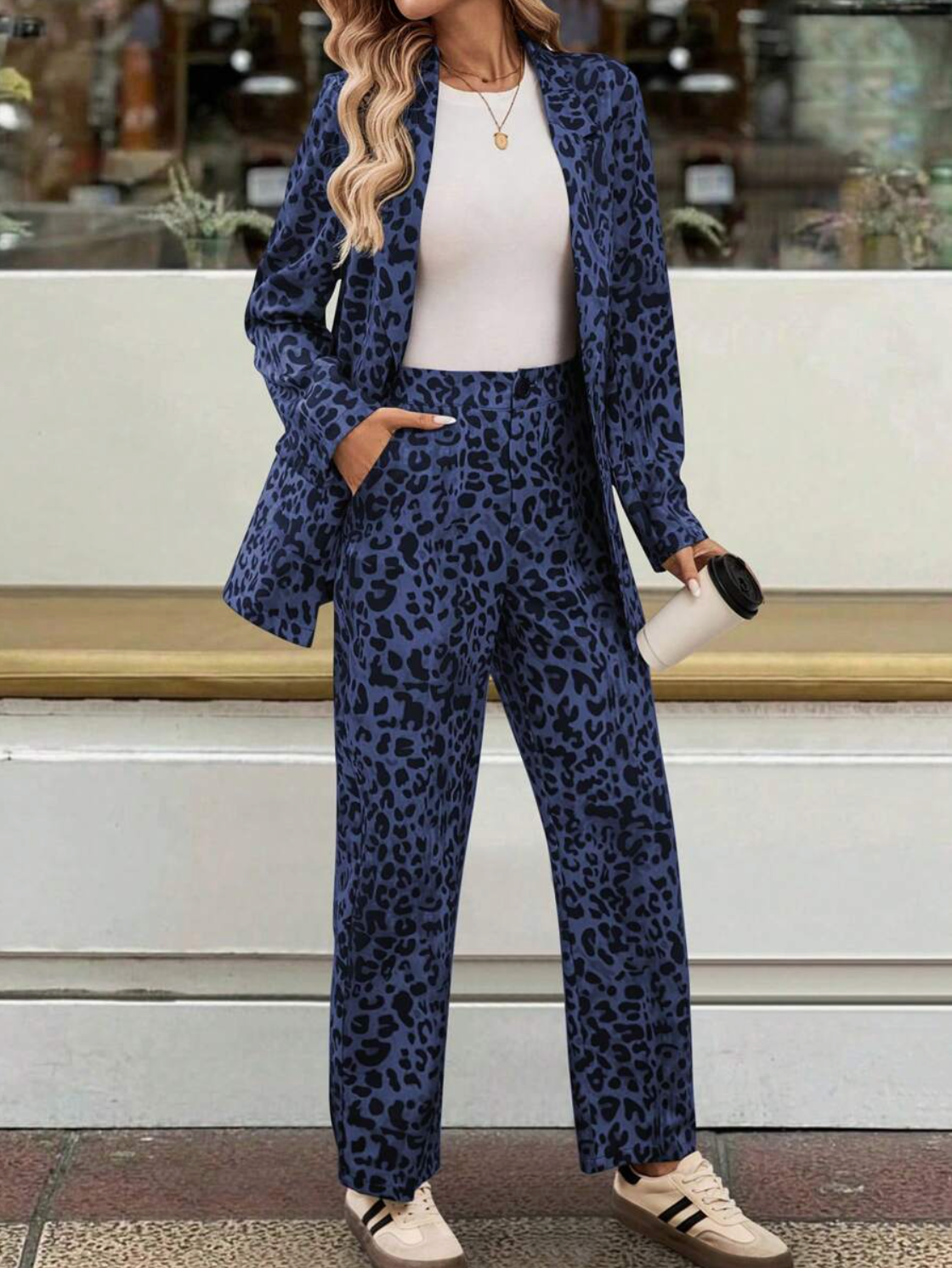 Loungewear Club – Ensemble Élégant à Imprimé Léopard