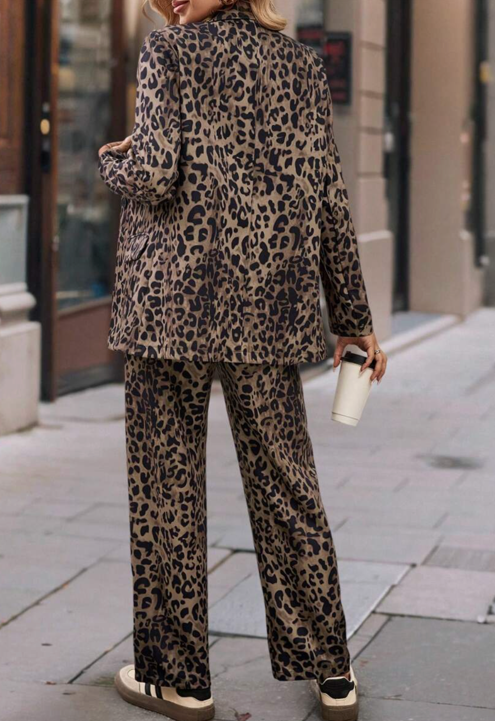 Loungewear Club – Ensemble Élégant à Imprimé Léopard