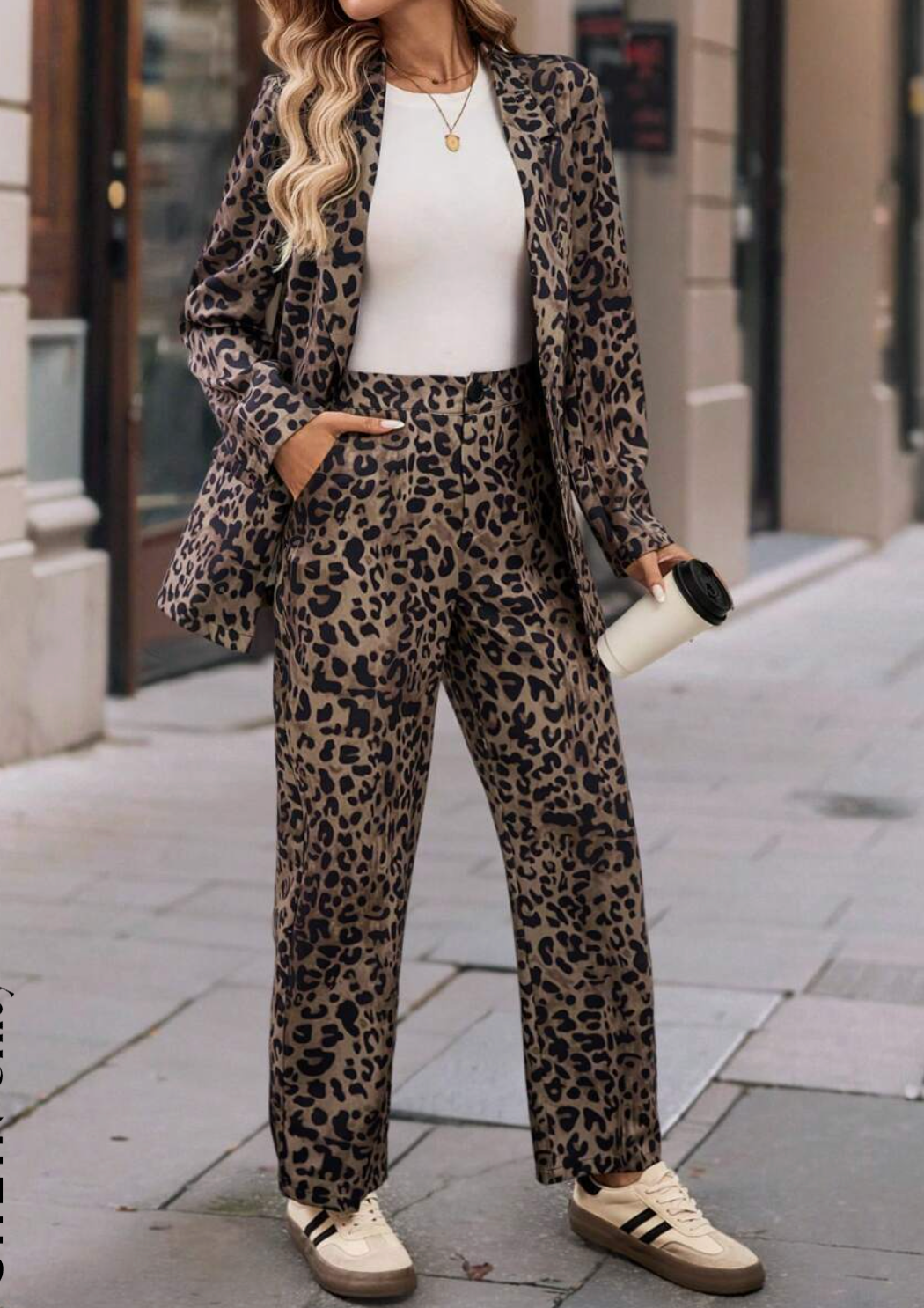 Loungewear Club – Ensemble Élégant à Imprimé Léopard