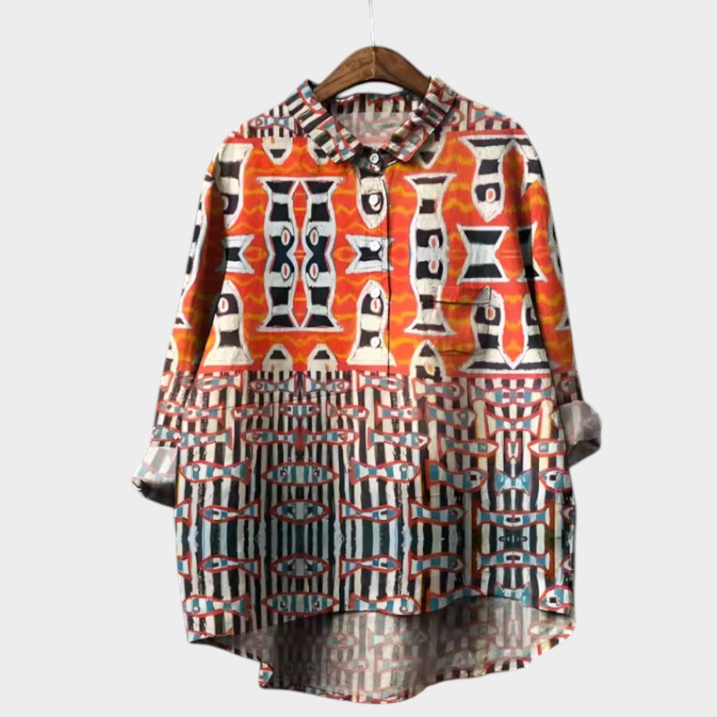 VivaJolie | VIOLETTA | Blouse fleurie oversize au confort absolu pour les journées ensoleillées