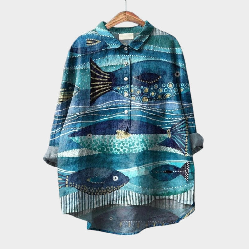 VivaJolie | VIOLETTA | Blouse fleurie oversize au confort absolu pour les journées ensoleillées