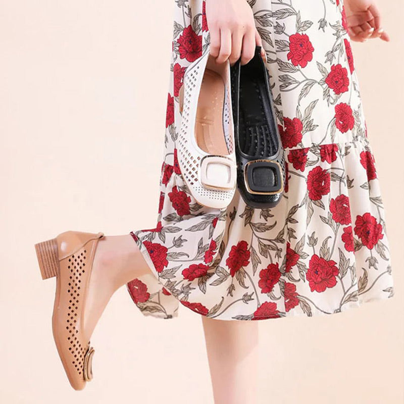 VivaJolie I Chaussures habillées en cuir avec soutien orthopédique