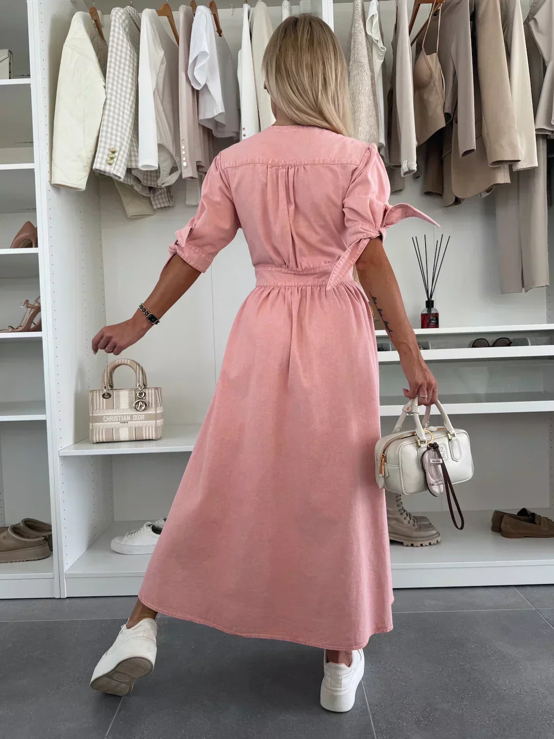 Ivanka - Robe En Denim Élégante