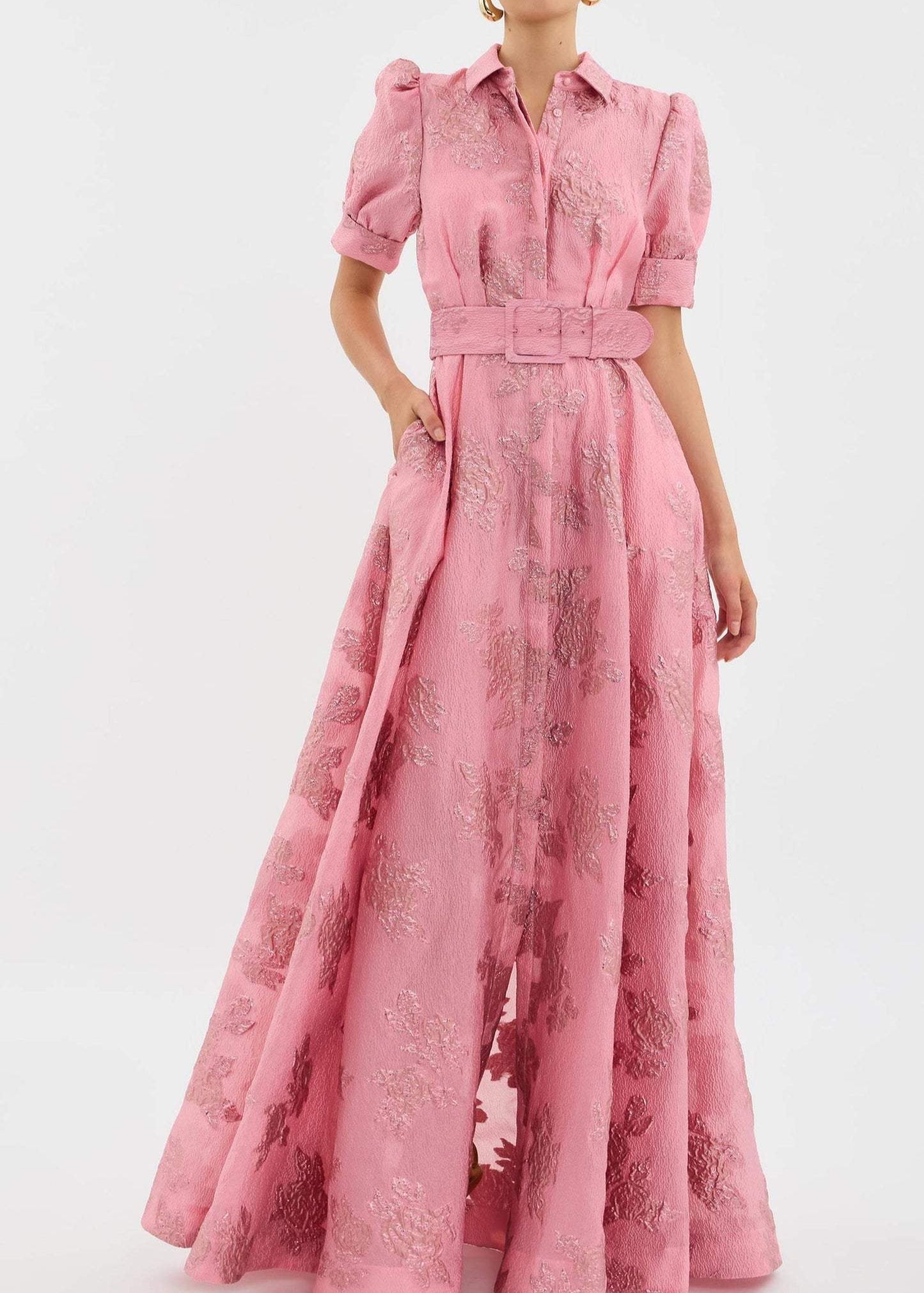 Pearl™ | Robe élégante à manches courtes et bouffantes